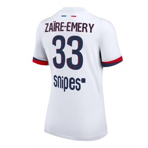Stroje piłkarskie Paris Saint-Germain Warren Zaire-Emery #33 Koszulka Wyjazdowej dla damskie 2025-26 Krótki Rękaw